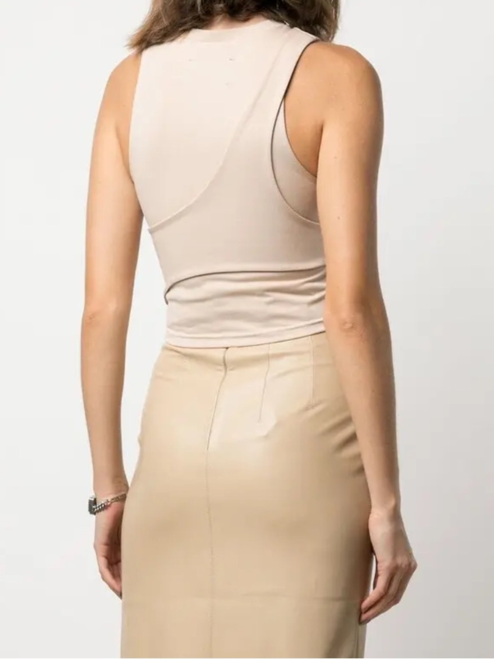 Nwt Heliot Emil Beige Cutout Tank Top Size Medium — image 2 of 8